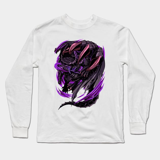 Black Eclipse Wyvern Long Sleeve T-Shirt by Ashmish